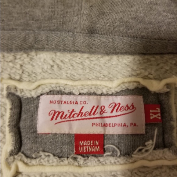 Mitchell & Ness Other - Mitchel and Ness Full zip distressed grey hoodie Mitchell & Ness Other - Mitchel and Ness Full zip distressed grey hoodie